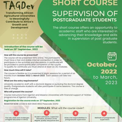 Tagdev Training Programme Advert